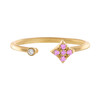 Essentials Open Ring with Pink Sapphire