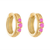 Portofino Huggie Pink Sapphire Earrings