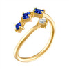 Essentials Bypass Ring with Blue Sapphire