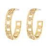 Marcella Links 18K Gold Diamond Hoop Earring