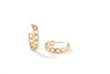 Marcella  Links 18K Gold Diamond Hoop Earring