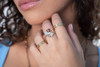 Marcella Links Flower Ring with Diamonds