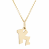 Graffito Solid Gold Initial K Charm