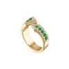 Lucia Impact Ring with Diamonds and Tsavorite Garnet