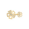Marcella Links Two Flower Ring with Diamonds