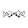 Lucia Polished Band with Blue Sapphire