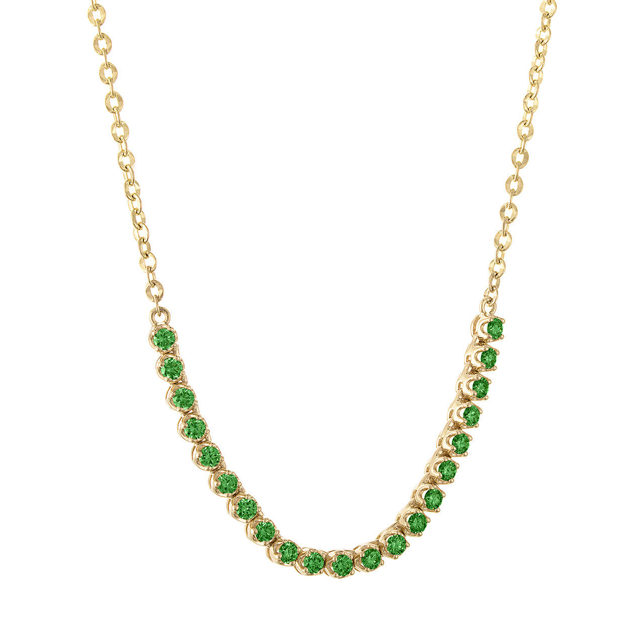 Tennis Tsavorite Garnet Sectional Necklace - GiGi Ferranti Jewelry