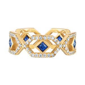 Gianna Full Eternity Band with Blue Sapphires