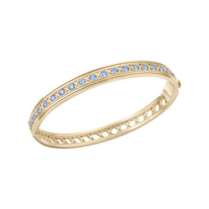 Mosaic Light Blue Sapphire Bangle Bracelet