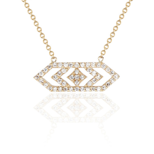 Medium Diamond Pendant Necklace in Yellow, Rose or White Gold