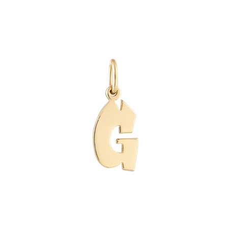 Graffito Solid Gold Initial G Charm - GiGi Ferranti Jewelry
