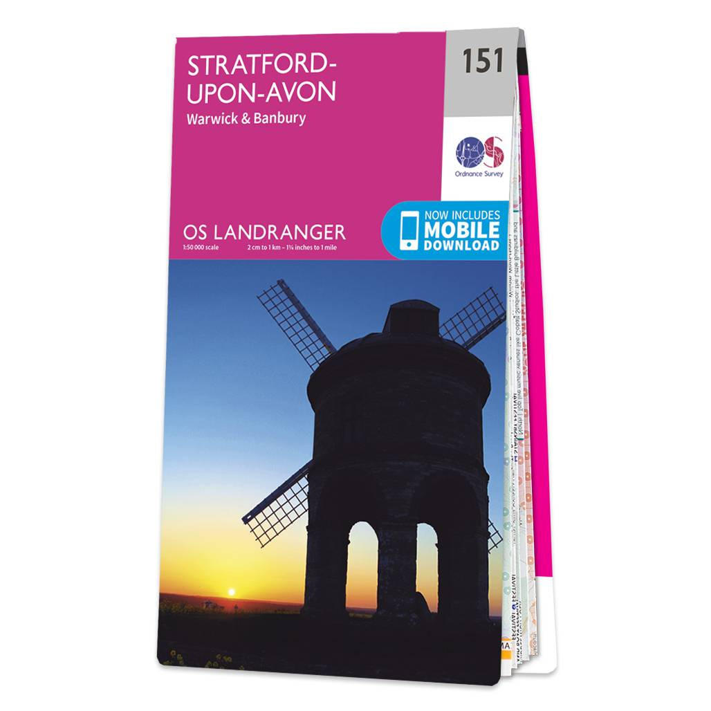 OS Map of StratforduponAvon & Evesham Explorer 205 Map Ordnance
