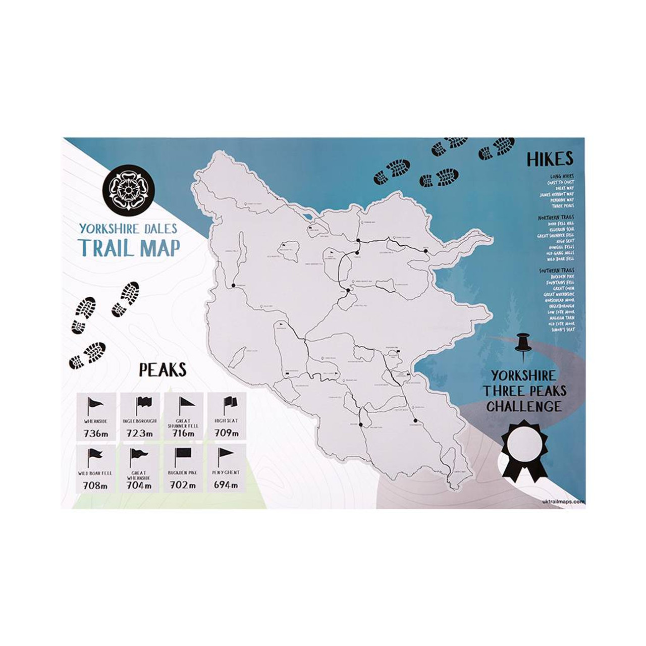 Outdoor Scratch Maps Peak District Scratch Off Map