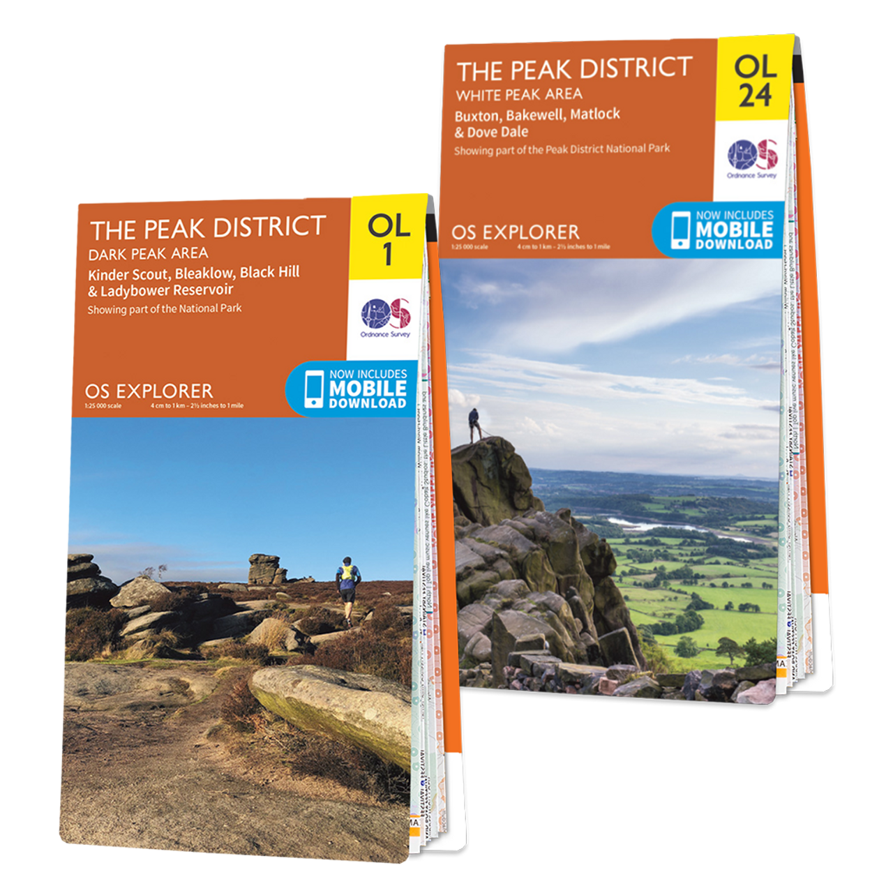 OS Explorer Peak District map set