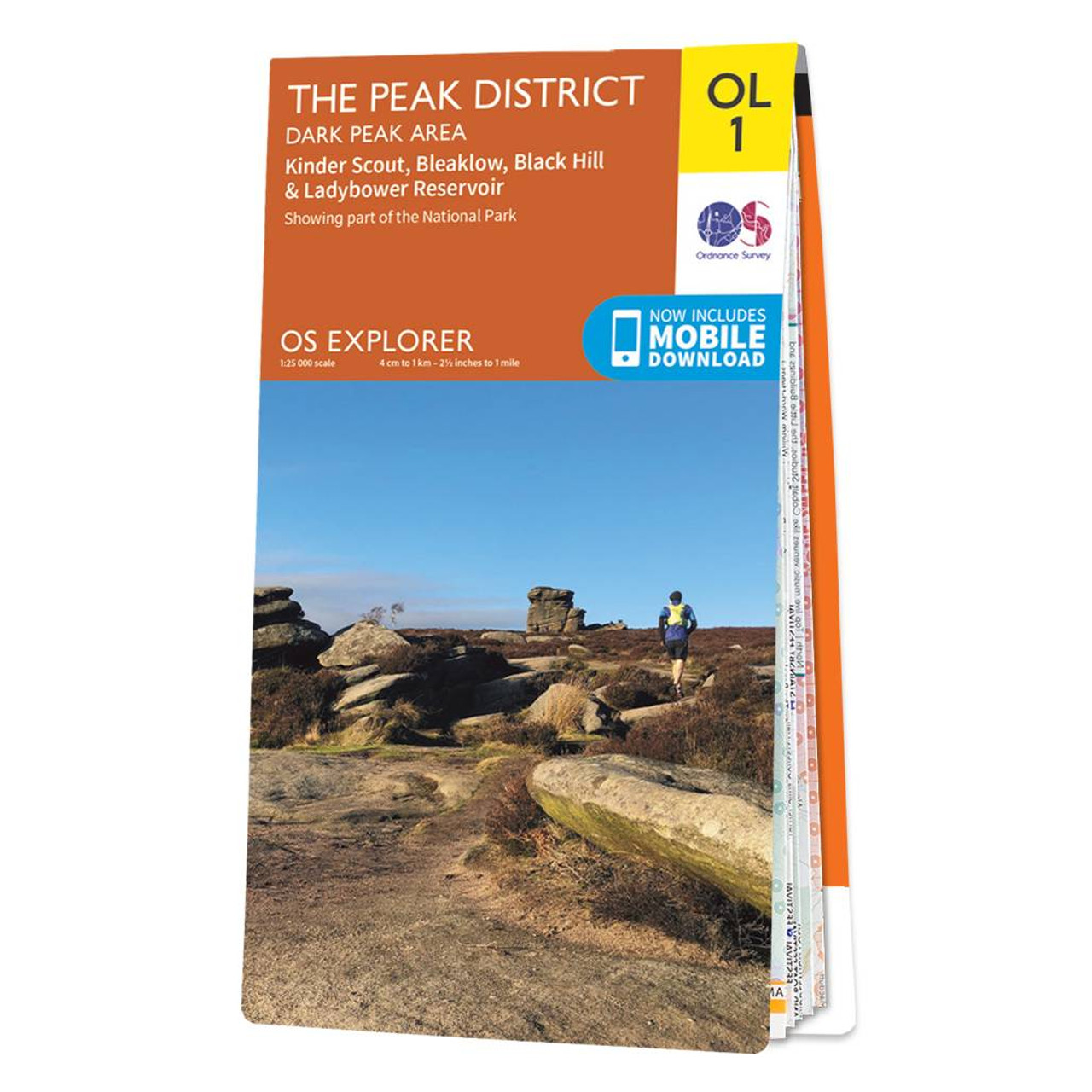 Image of Ordnance Survey Map of The Peak District - Dark Peak Area