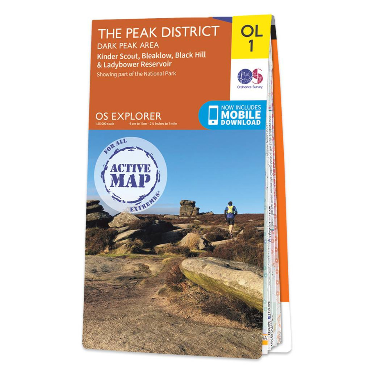 Ordnance Survey OS Map of The Peak District - Dark Peak Area: Explorer OL1