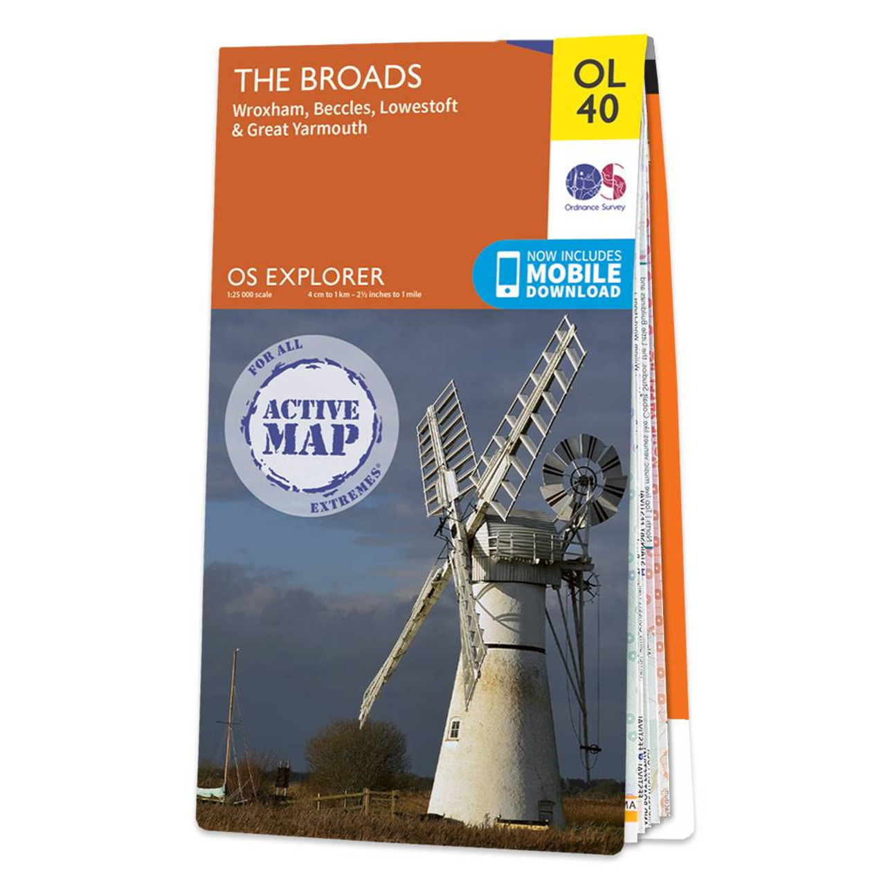 Ordnance Survey OS Map of The Broads: Explorer OL40
