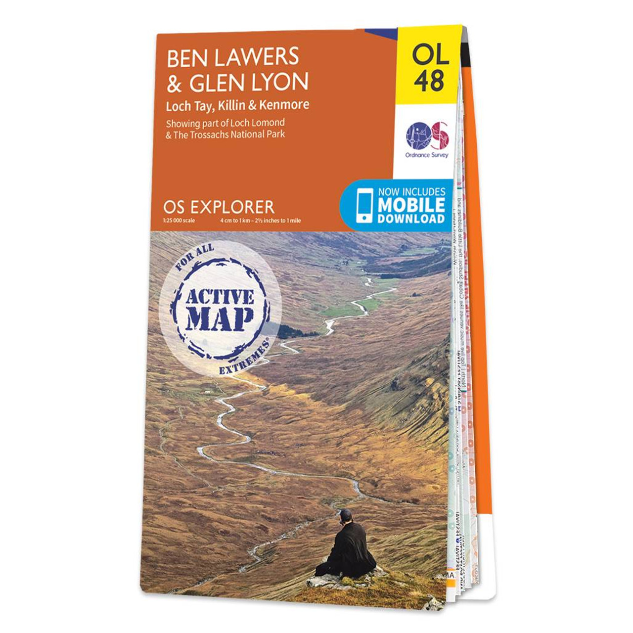 Ordnance Survey OS Map of Ben Lawers & Glen Lyon: Explorer OL48 - Waterproof