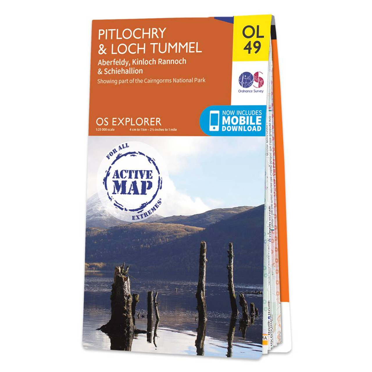 Ordnance Survey OS Map of Pitlochry & Loch Tummel: Explorer OL49 - Waterproof