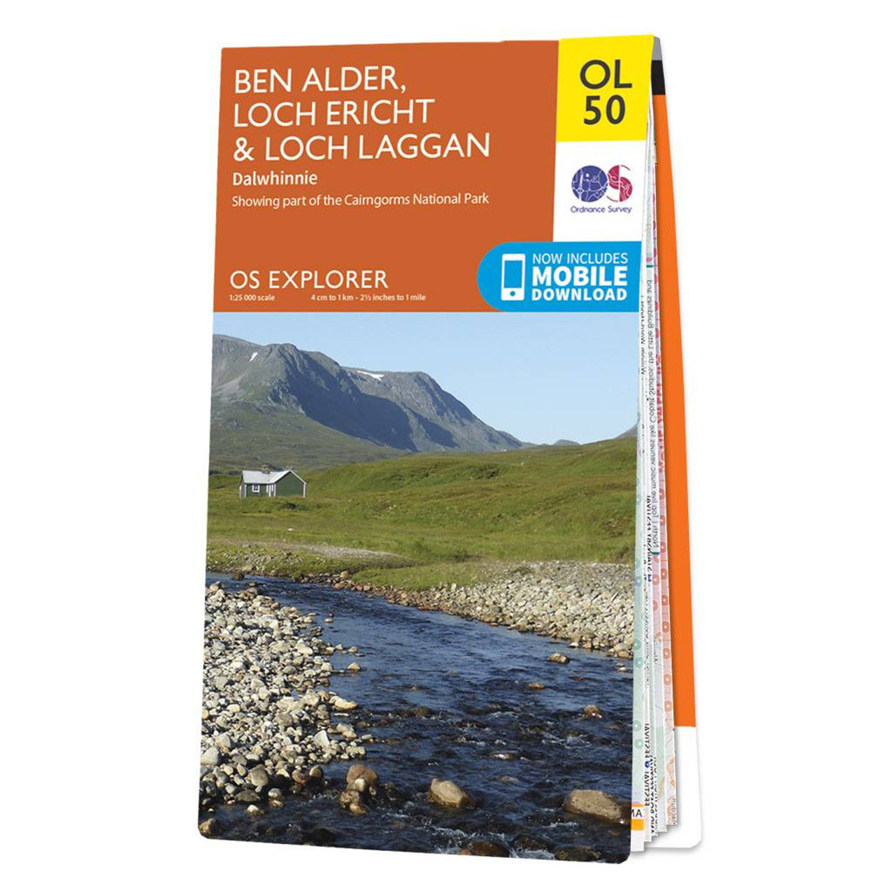 Ordnance Survey OS Map of Ben Alder, Loch Ericht & Laggan: Explorer OL50