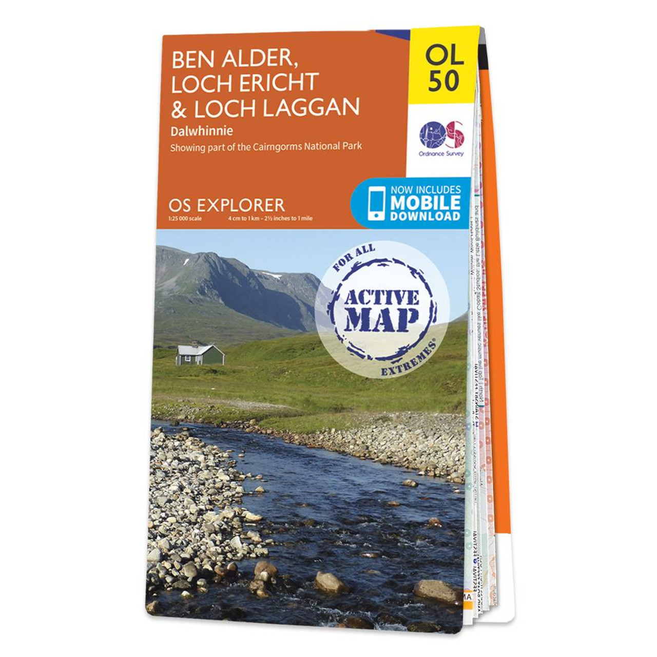 Ordnance Survey OS Map of Ben Alder, Loch Ericht & Laggan: Explorer OL50 - Waterproof