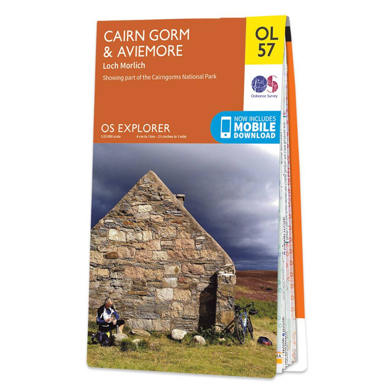 Ordnance Survey OS Map of Cairn Gorm & Aviemore: Explorer OL57