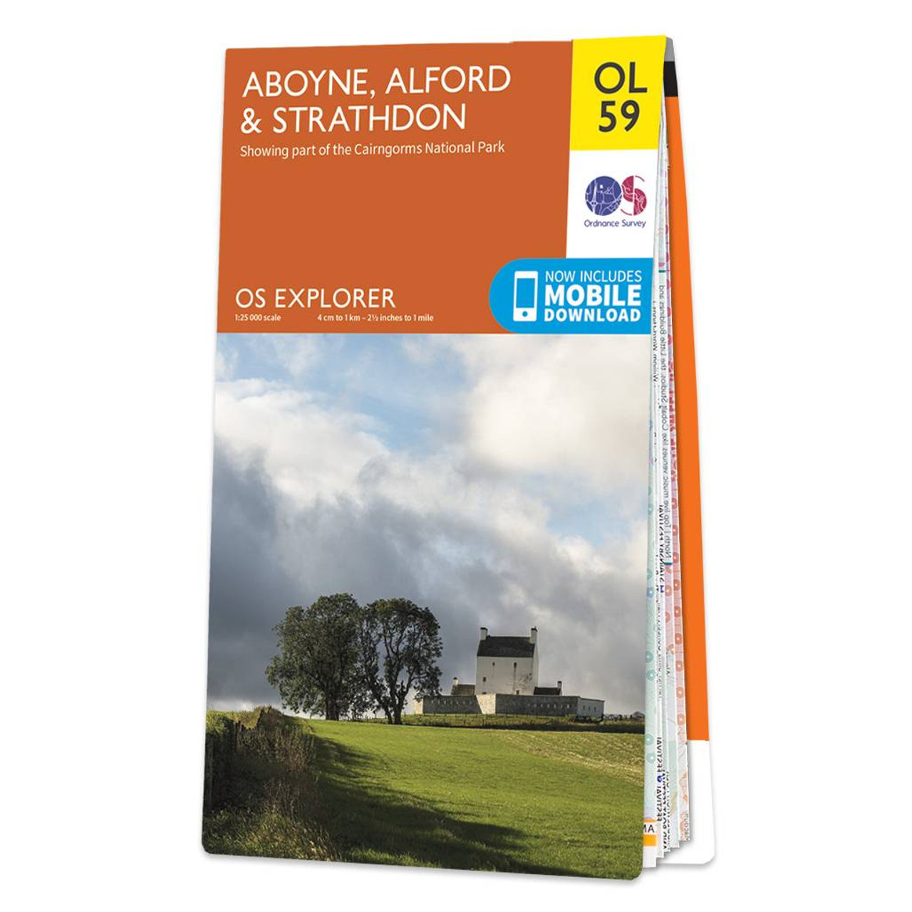 Ordnance Survey OS Map of Aboyne, Alford & Strathdon: Explorer OL59