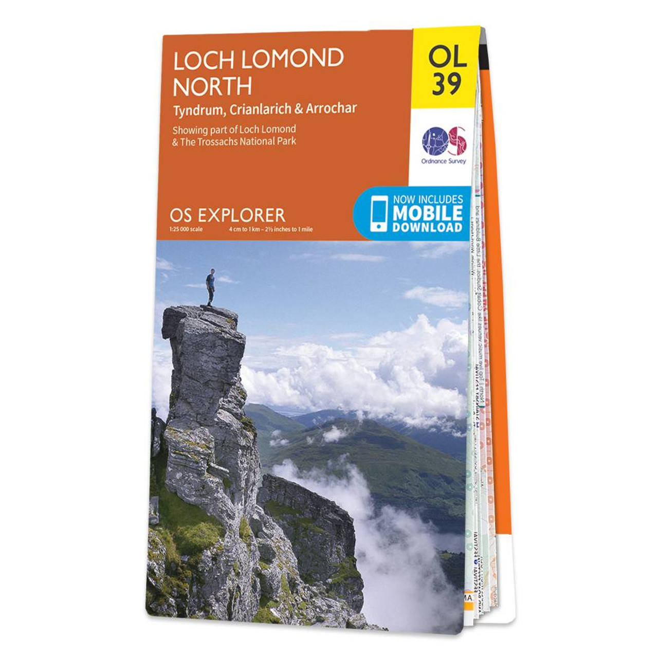 Ordnance Survey OS Map of Loch Lomond North: Explorer OL39