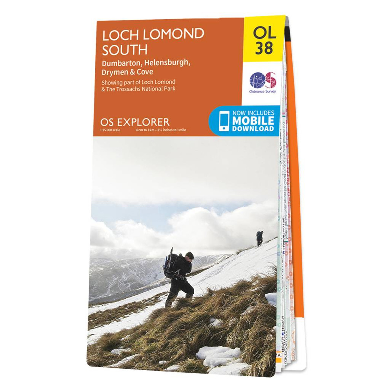 Ordnance Survey OS Map of Loch Lomond South: Explorer OL38