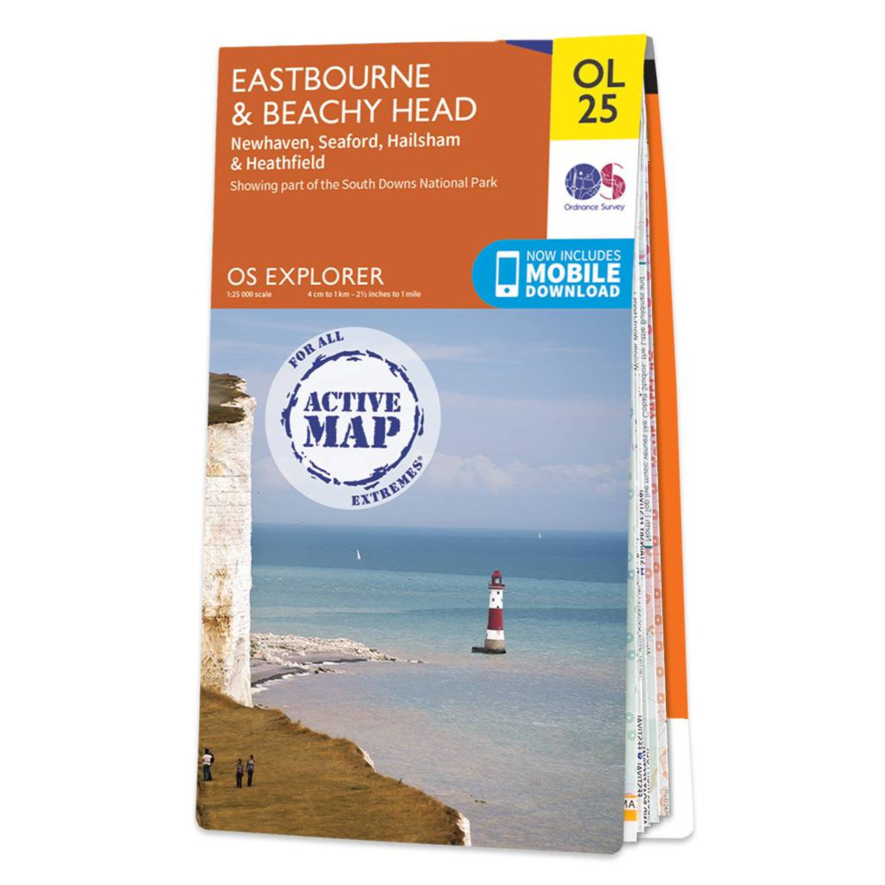 Ordnance Survey OS Map of Eastbourne & Beachy Head: Explorer OL25