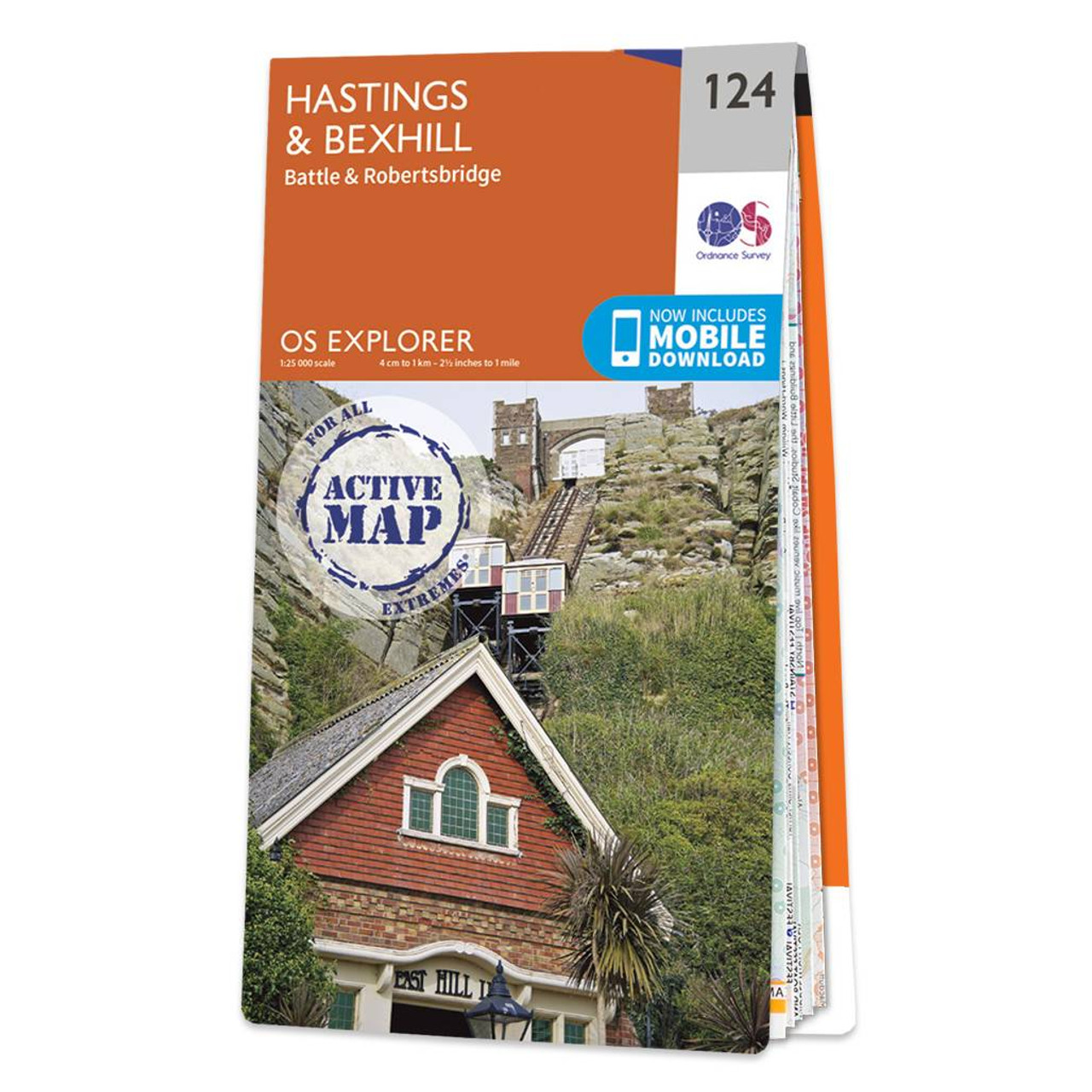 Ordnance Survey OS Map of Hastings & Bexhill: Explorer 124