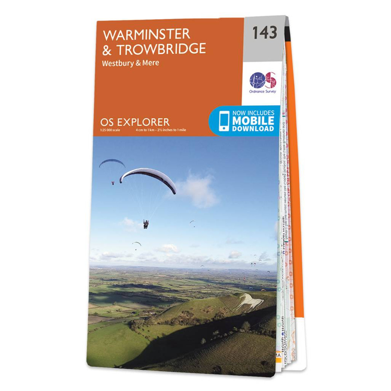 Ordnance Survey OS Map of Warminster & Trowbridge: Explorer 143