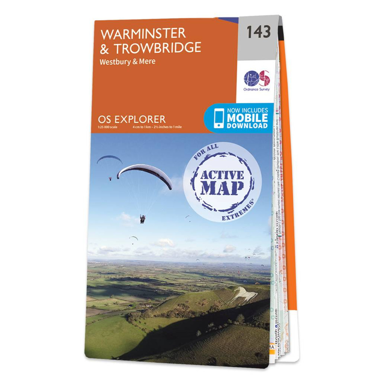 Ordnance Survey OS Map of Warminster & Trowbridge: Explorer 143