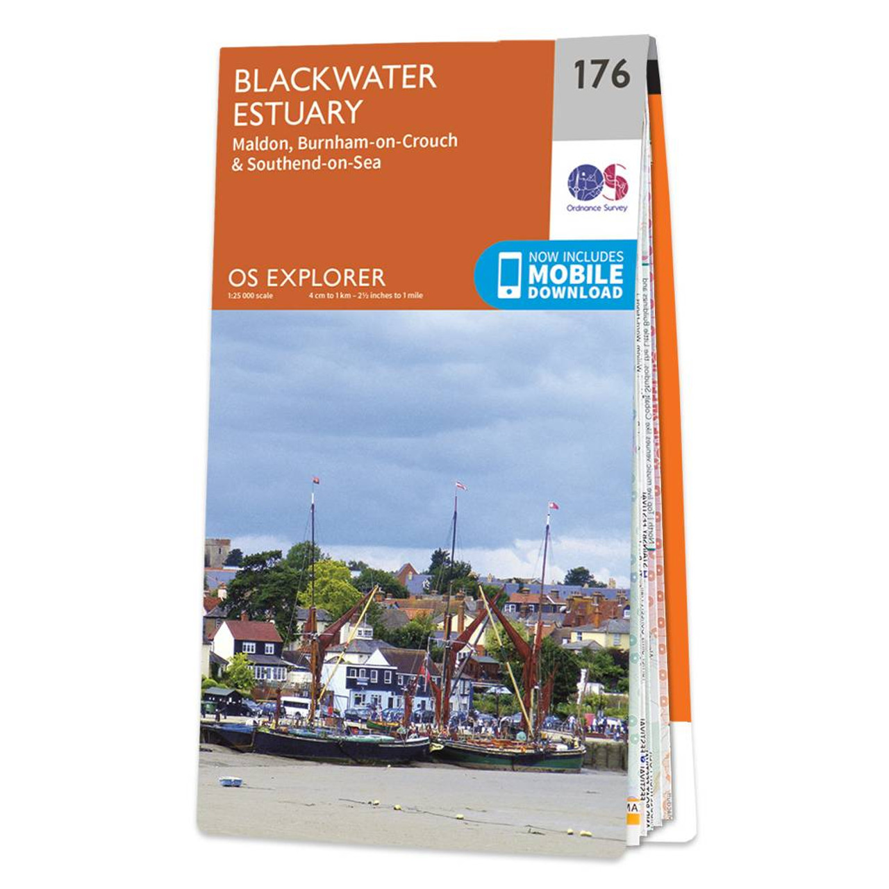 Ordnance Survey OS Map of Blackwater Estuary: Explorer 176
