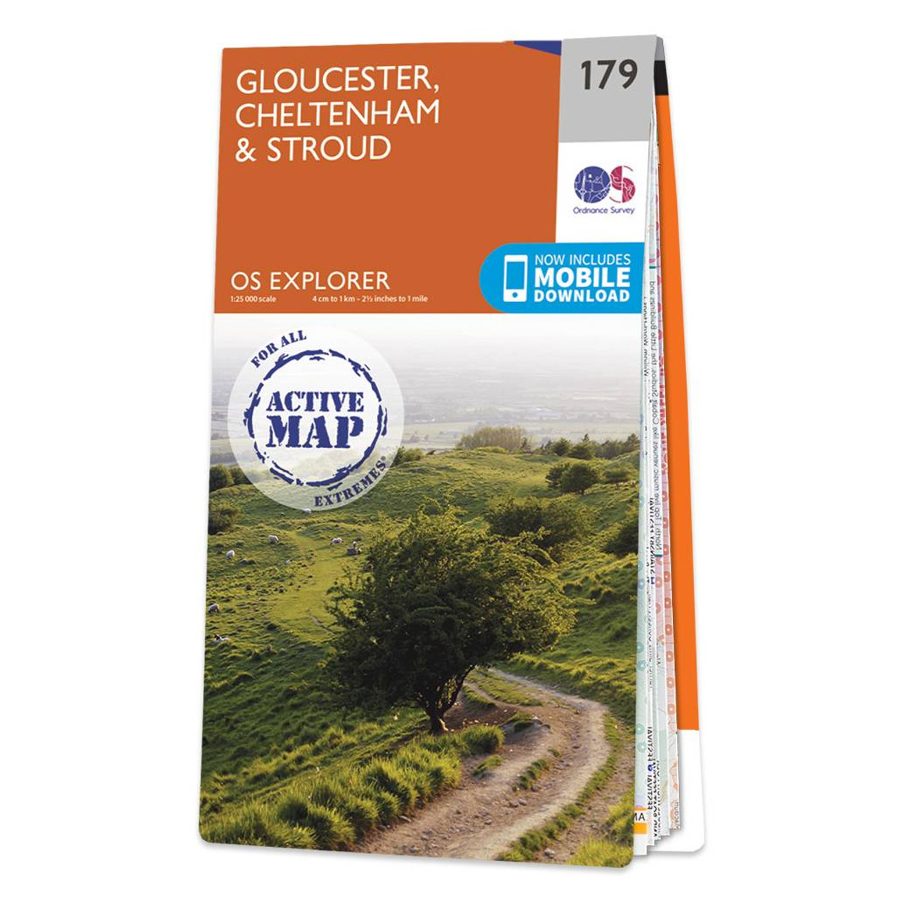 Ordnance Survey OS Map of Gloucester, Cheltenham & Stroud: Explorer 179