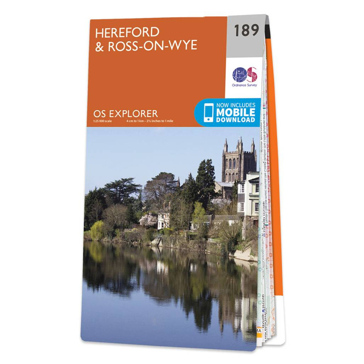 Ordnance Survey OS Map of Hereford & Ross-on-wye: Explorer 189