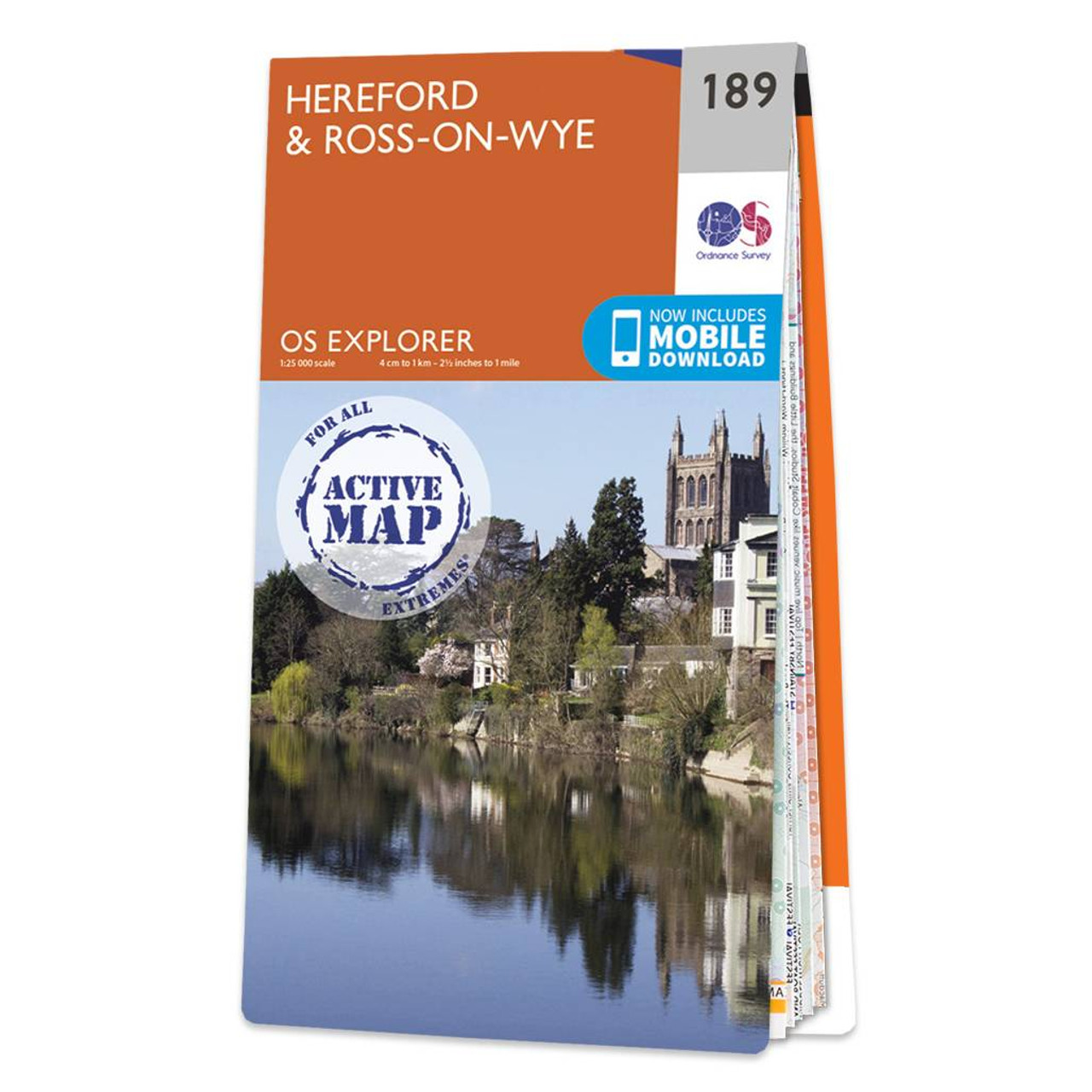 Ordnance Survey Map of Hereford & Ross-on-Wye