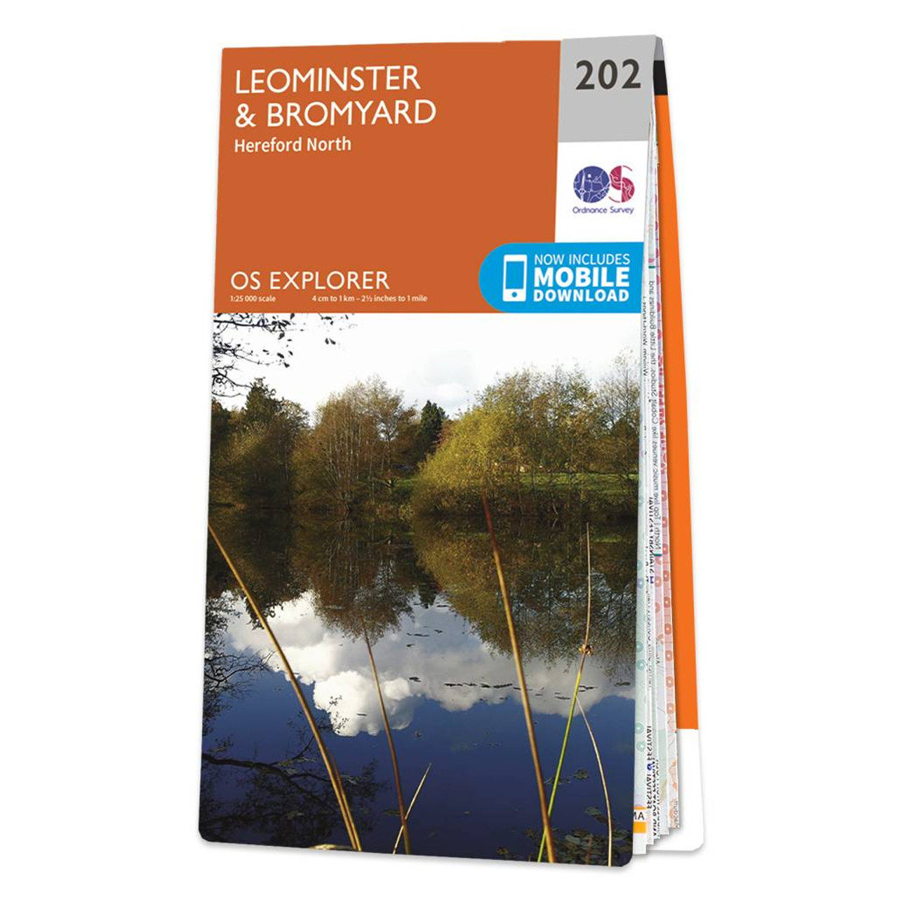 Ordnance Survey OS Map of Leominster & Bromyard: Explorer 202