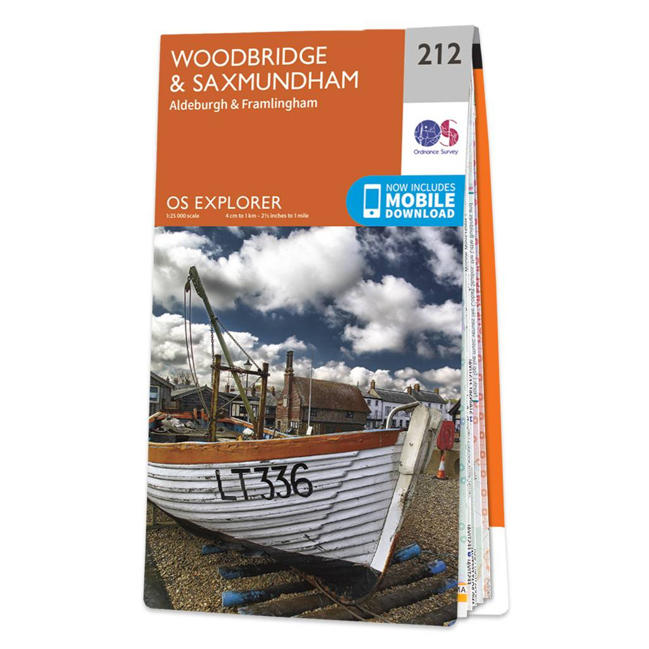 Ordnance Survey Map of Woodbridge & Saxmundham