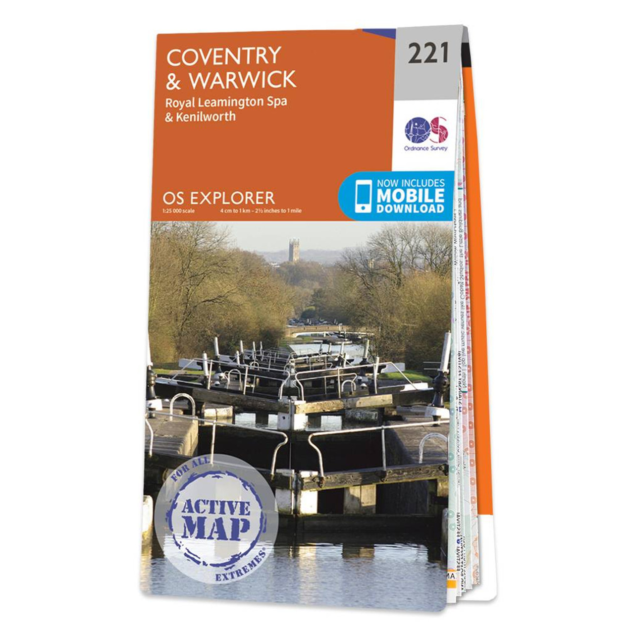 Ordnance Survey OS Map of Coventry & Warwick: Explorer 221