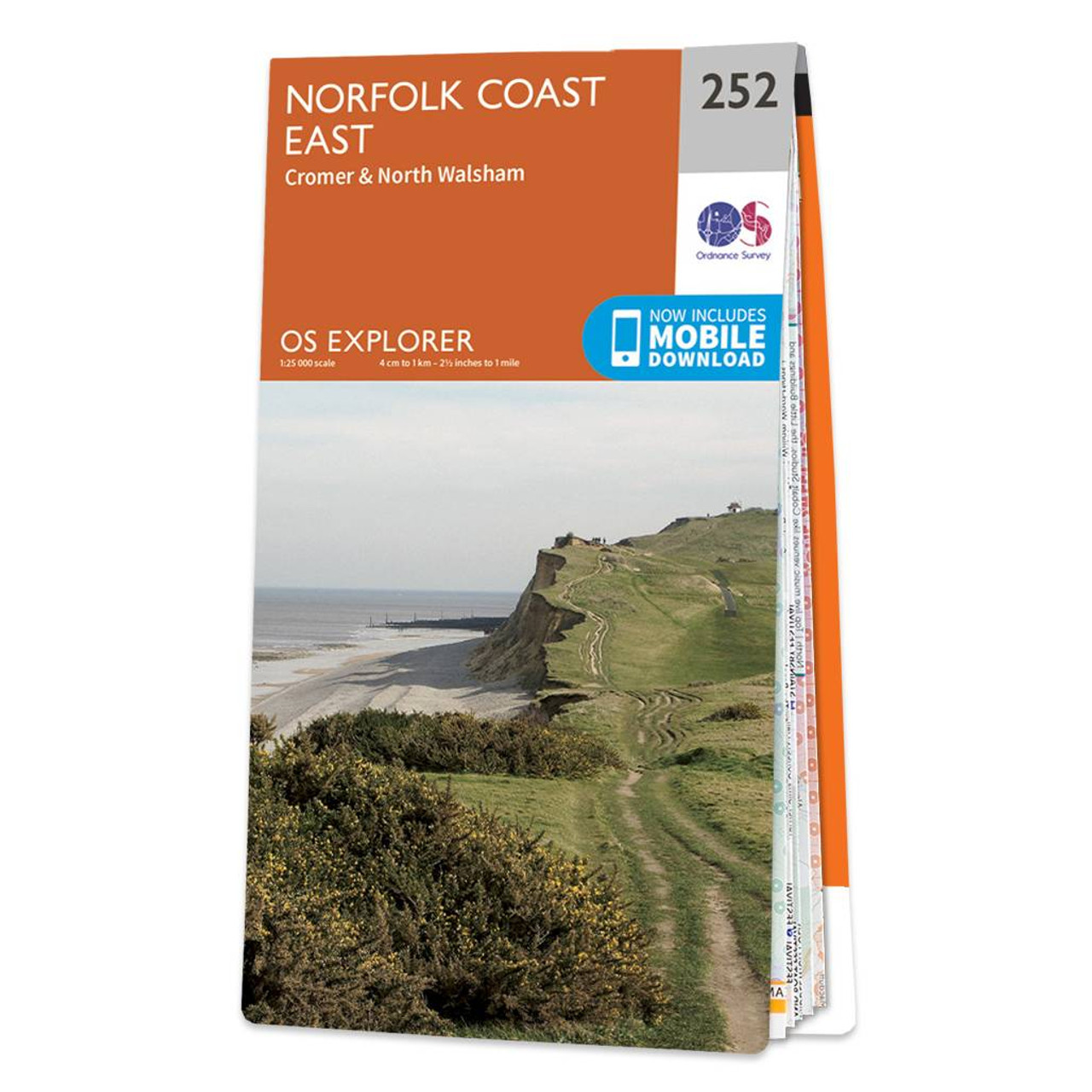 OS Map of Norfolk Coast East, Explorer 252 Map