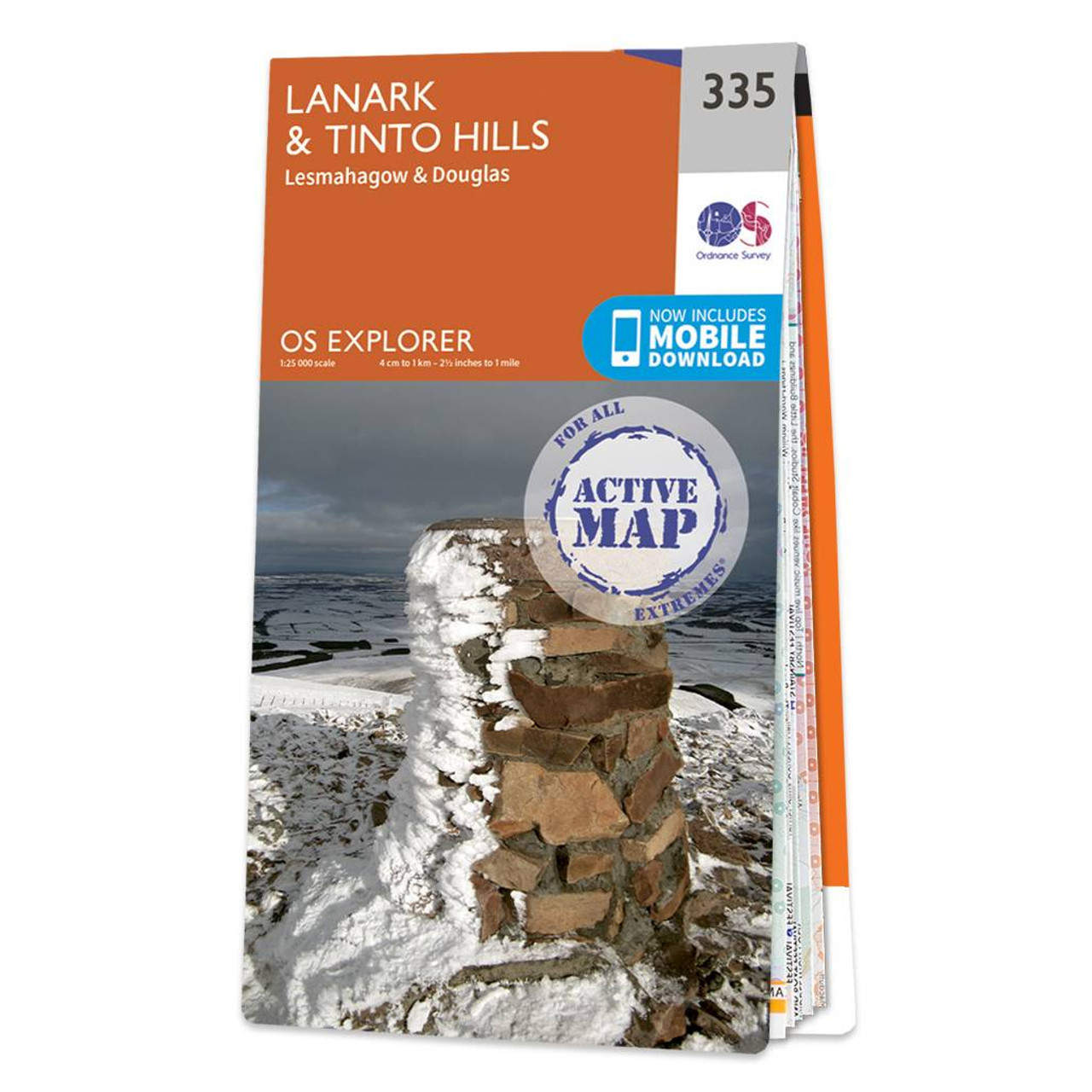 Ordnance Survey OS Map of Lanark & Tinto Hills: Explorer 335