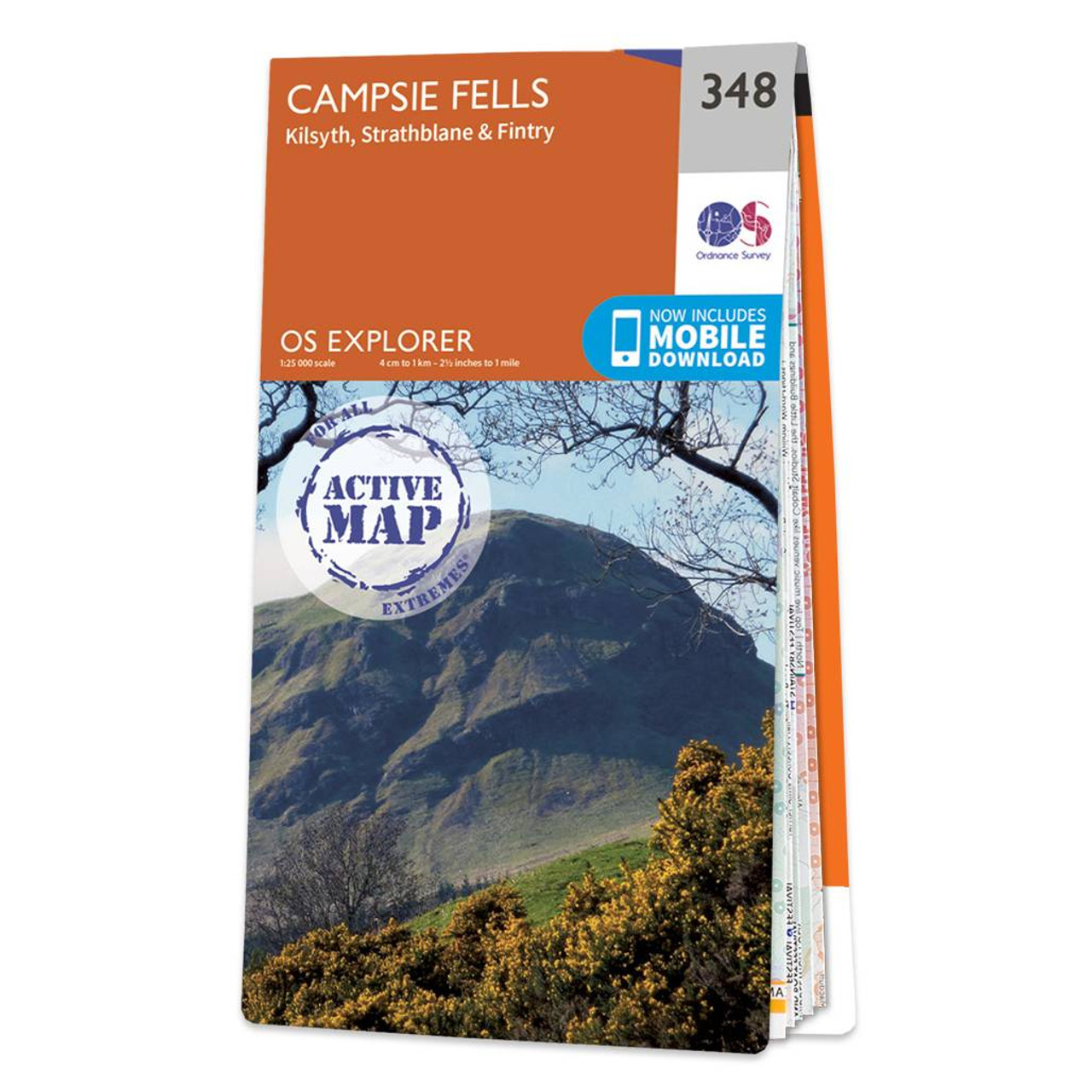Ordnance Survey OS Map of Campsie Fells: Explorer 348