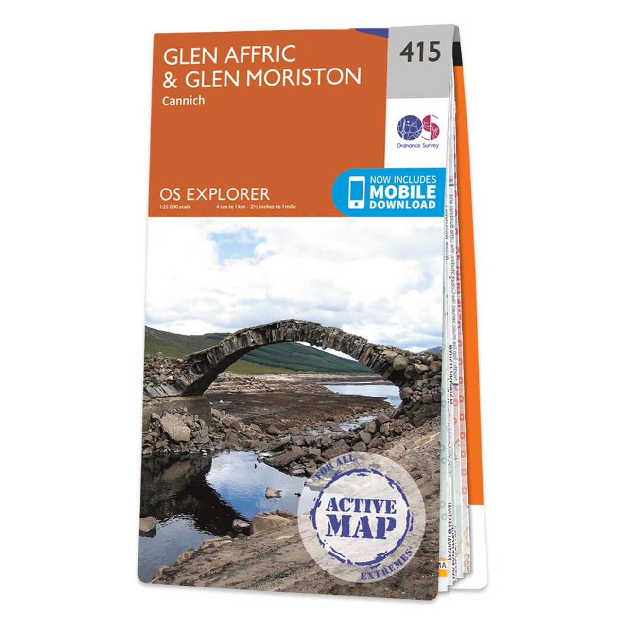 Ordnance Survey OS Map of Glen Affric & Glen Moriston: Explorer 415