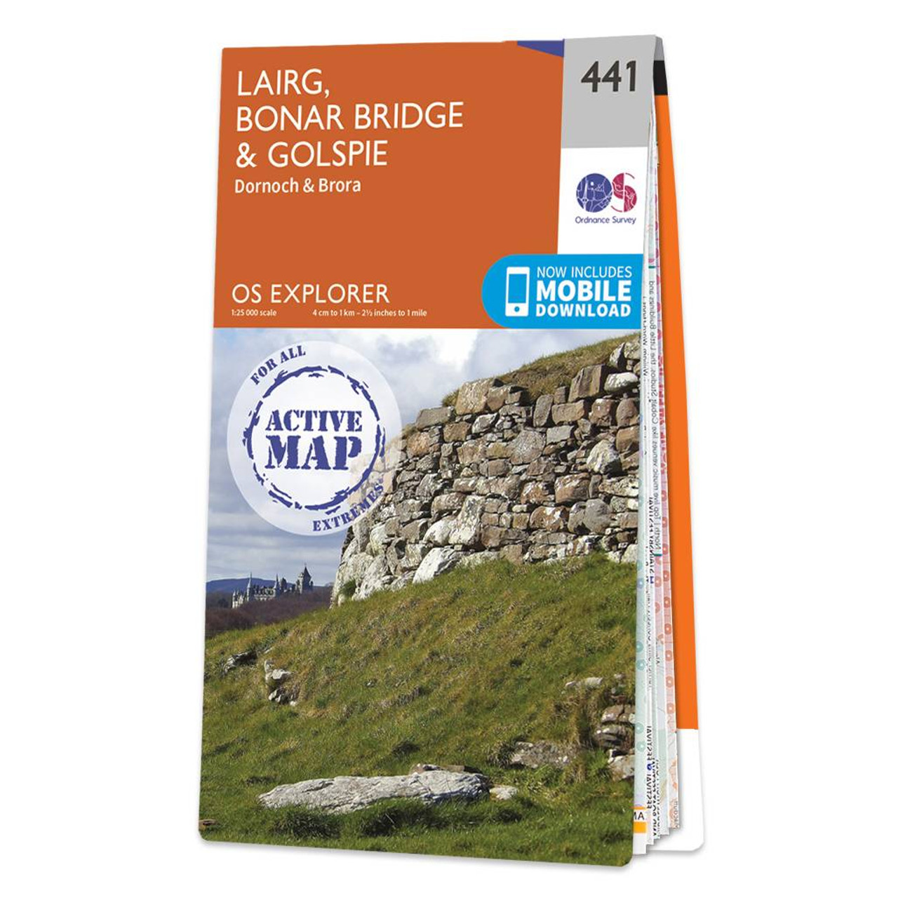 Ordnance Survey OS Map of Lairg, Bonar Bridge & Golspie: Explorer 441