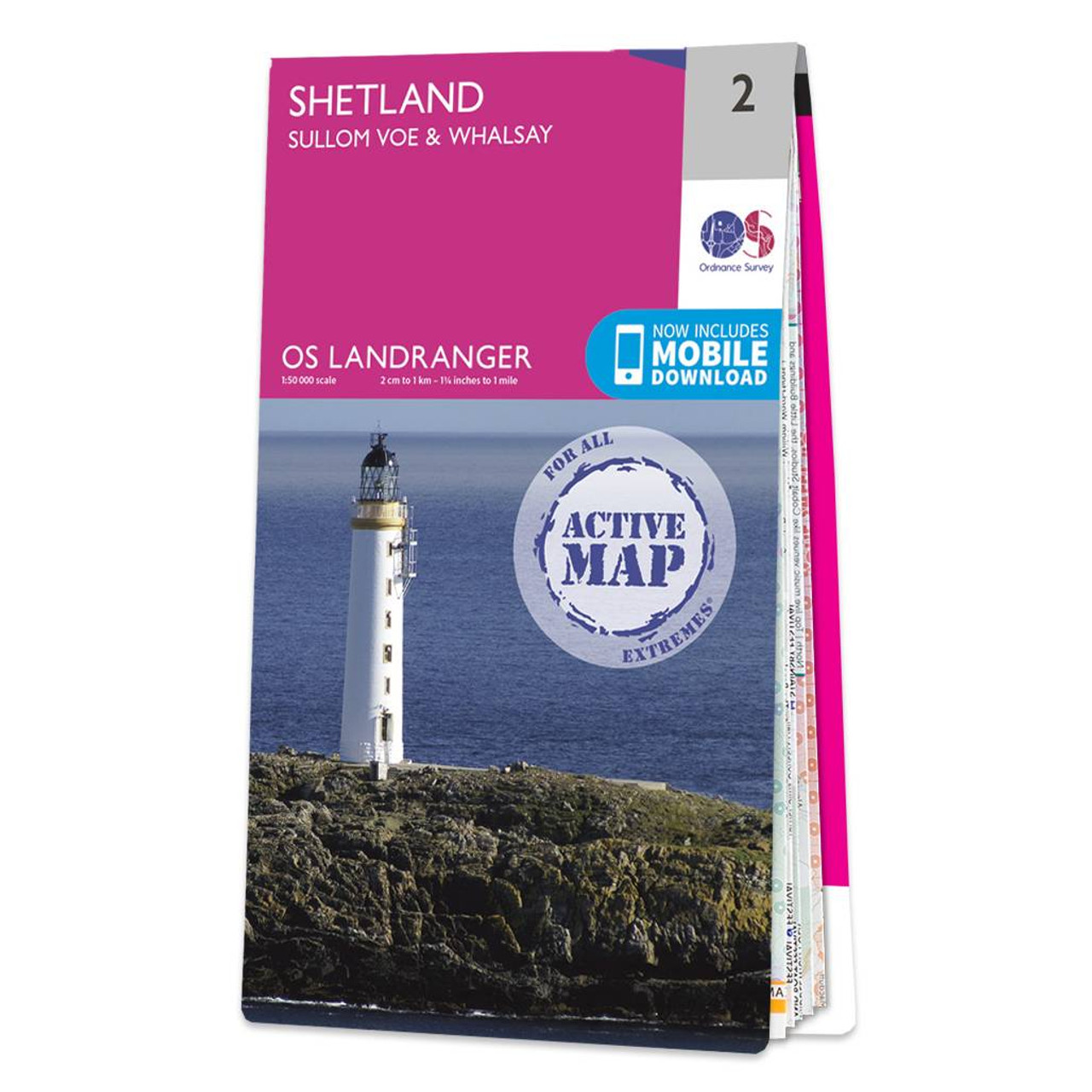 Ordnance Survey Map of Shetland - Sullom Voe & Whalsay