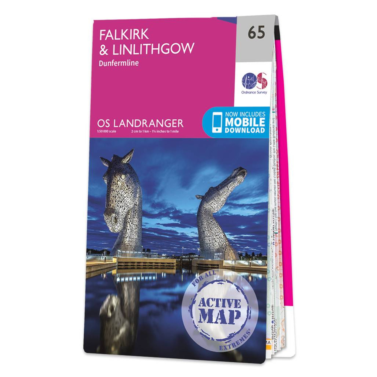 Ordnance Survey OS Map of Falkirk & Linlithgow: Landranger 65