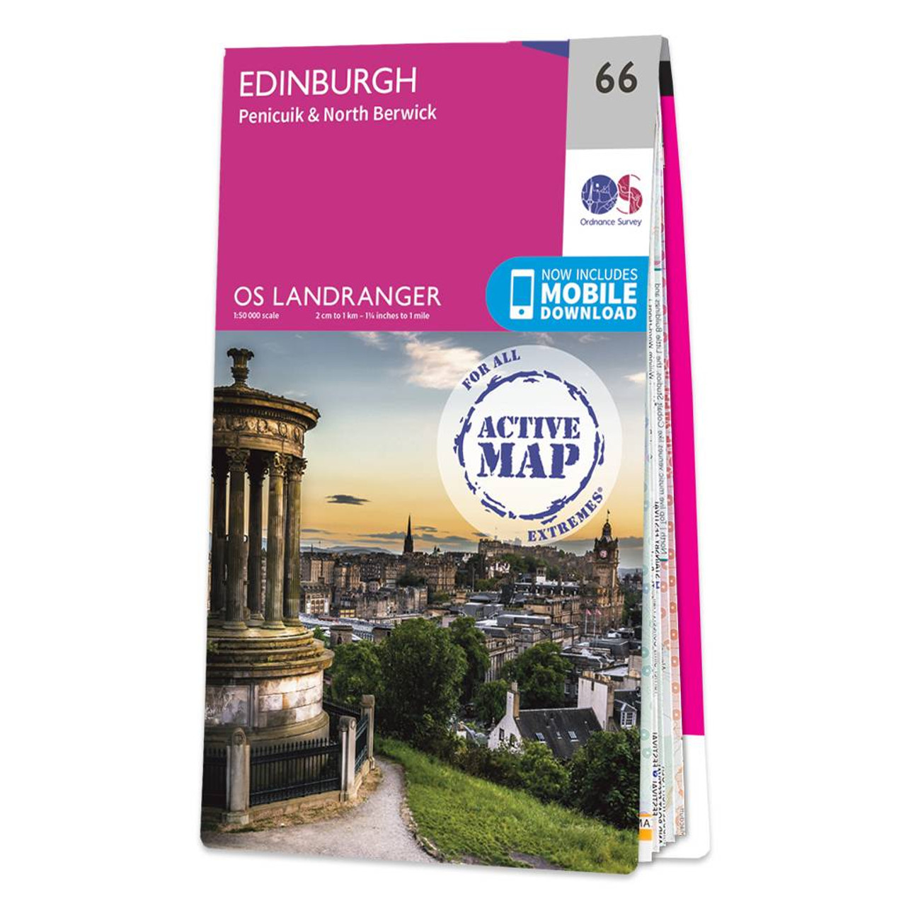 Ordnance Survey OS Map of Edinburgh: Landranger 66