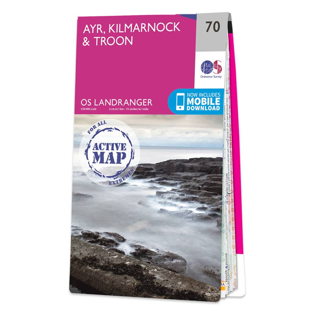 Ordnance Survey Map of Ayr, Kilmarnock & Troon