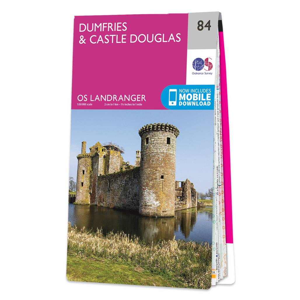 Ordnance Survey OS Map of Dumfries & Castle Douglas: Landranger 84